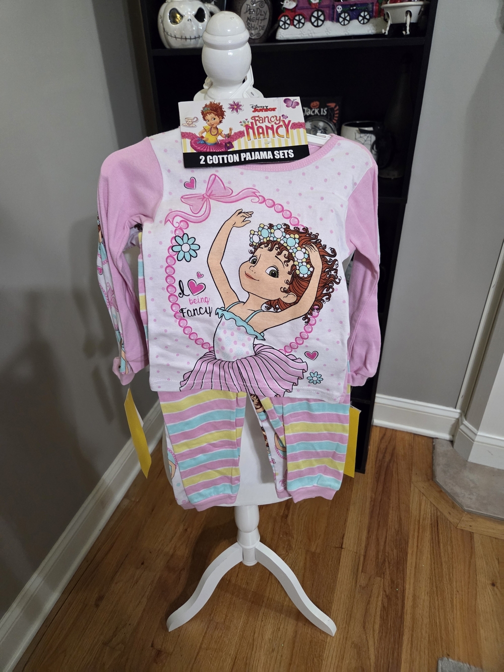 Fancy Nancy Pink Girls Pajama Set - Pink Floral Ballerina Two-Piece
